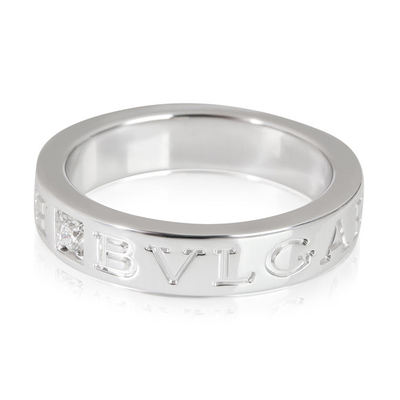 BVLGARI Jewelry - BVLGARI Bvlgari Bvlgari Diamond Band in 18k White Gold 0.04 Ctw
